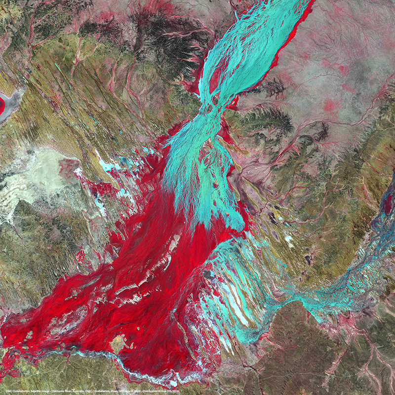DMC Constellation Satellite Image -Diamanta River, Australia