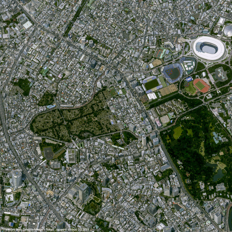 Pléiades Neo Satellite Image - Tokyo Pléiades Neo Satellite Image - Tokyo, Japan