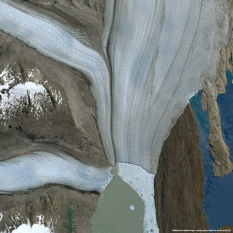 Pléiades Neo - Upsala glacier, Argentina Pléiades Neo - Upsala glacier, Argentina