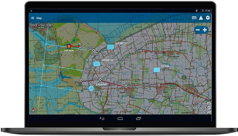 Airbus Soldier C2 distance measurement on a dismounted situational awareness