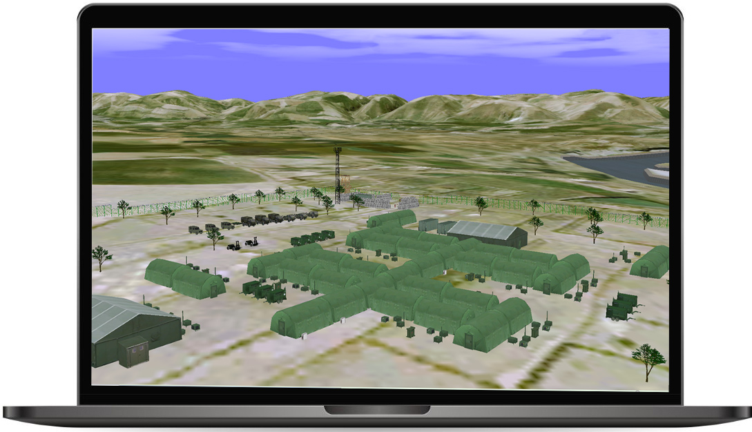 Airbus’ Planning and Exploration Tool (PET) depicting the 3D geo-referenced set-up