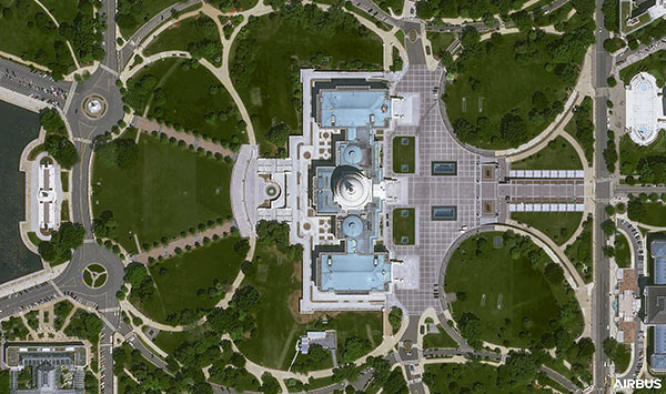Washington DC, USA  at 30cm resolution by Pléiades Neo 3 satellite, copyright Airbus DS 2021