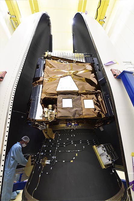 Pléiades Neo satellite encapsulated within the Vega fairing