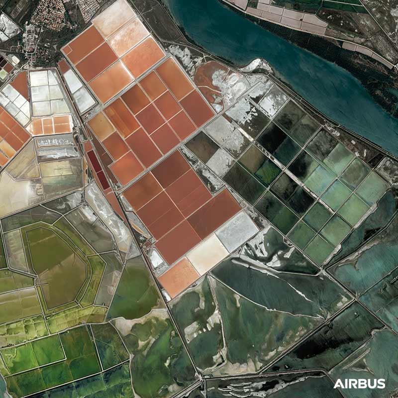 Pléiades Satellite Image - Salin-de-Giraud, France