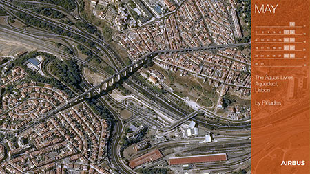 Satelitte Image Pléiades - Portugal Águas Livres Aqueduct, Lisbon