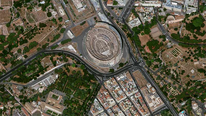 Pléiades Neo Satellite Image - Roma, Colosseo, Italy - 30cm resolution