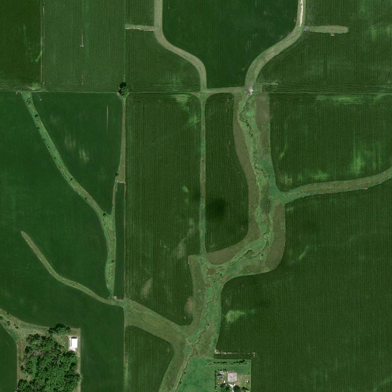Pléiades Neo satellite image - 30 cm resolution - Corn in Iowa USA - Sustainability