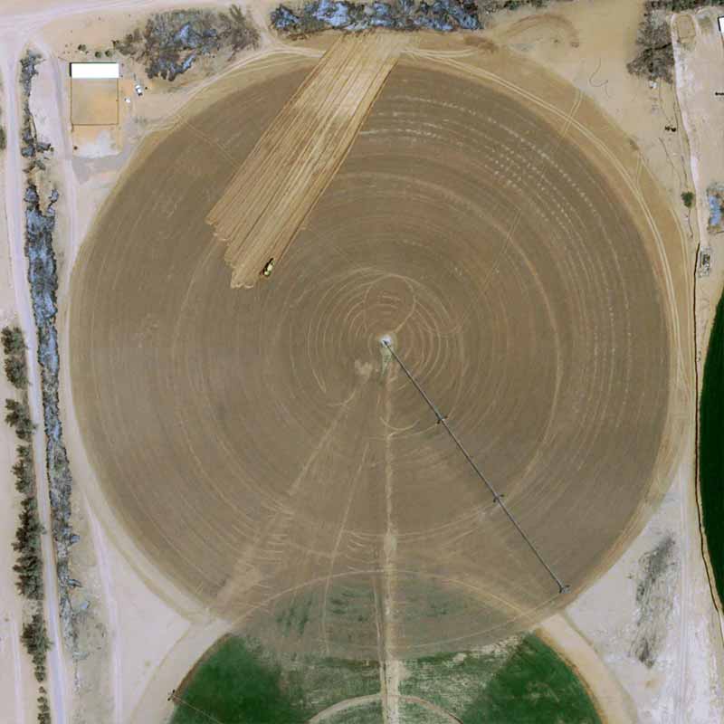 Since 1985, Saudi Arabia has launched a program to install agricultural farms in the desert.