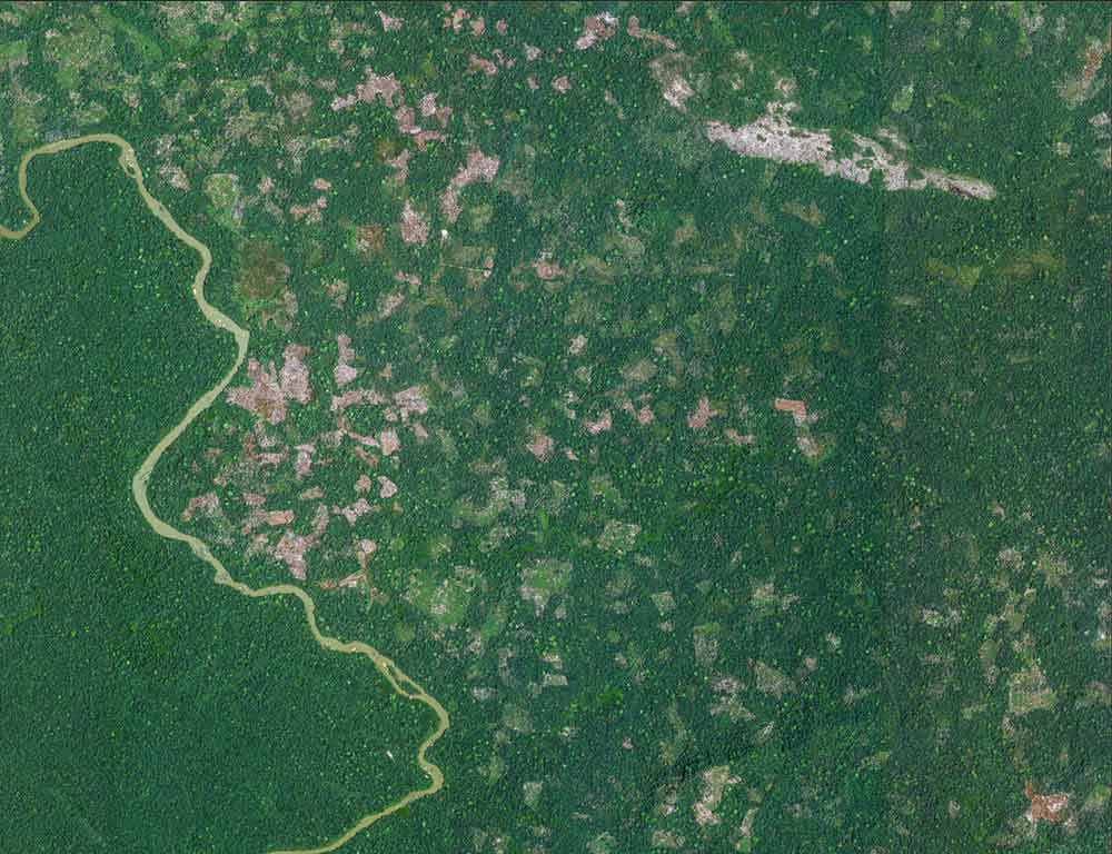 Satellite Image Pléiades,  Ivory Coast Tempo Liberia Forest