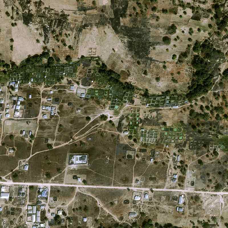 Pléiades Neo satellite image - New Bussa City near Lake Kainji in western Nigeria - 30cm resolution