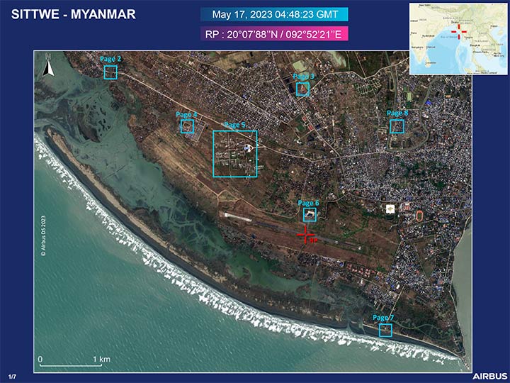 Myanmar tornado - Pléiades Neo