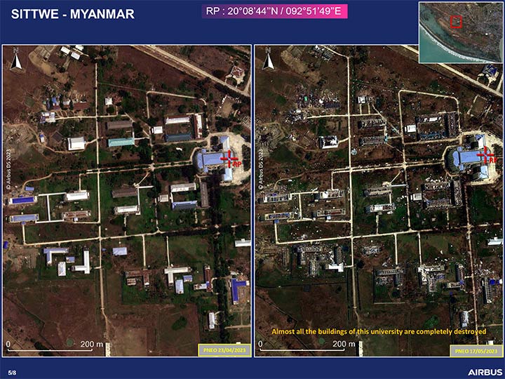 Myanmar tornado - Pléiades Neo