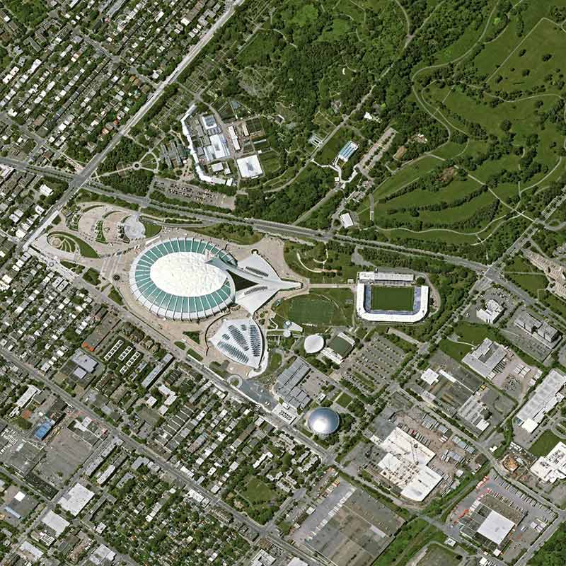 Pléiades Neo satellite image - The Botanical Garden of Montreal, Canada - 30cm resolution