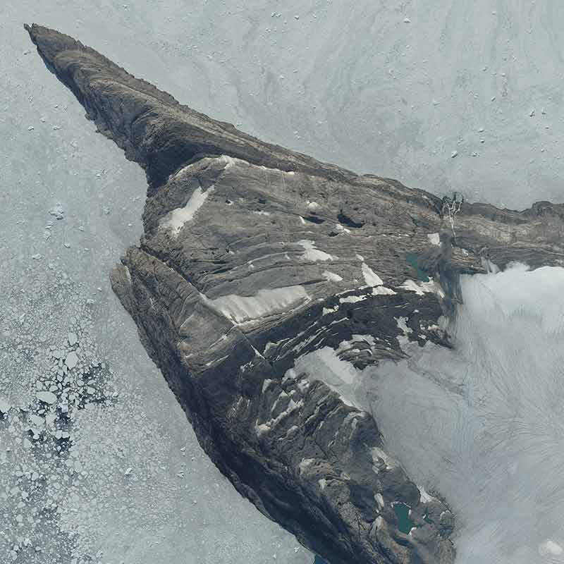 Greenland rock ice snow