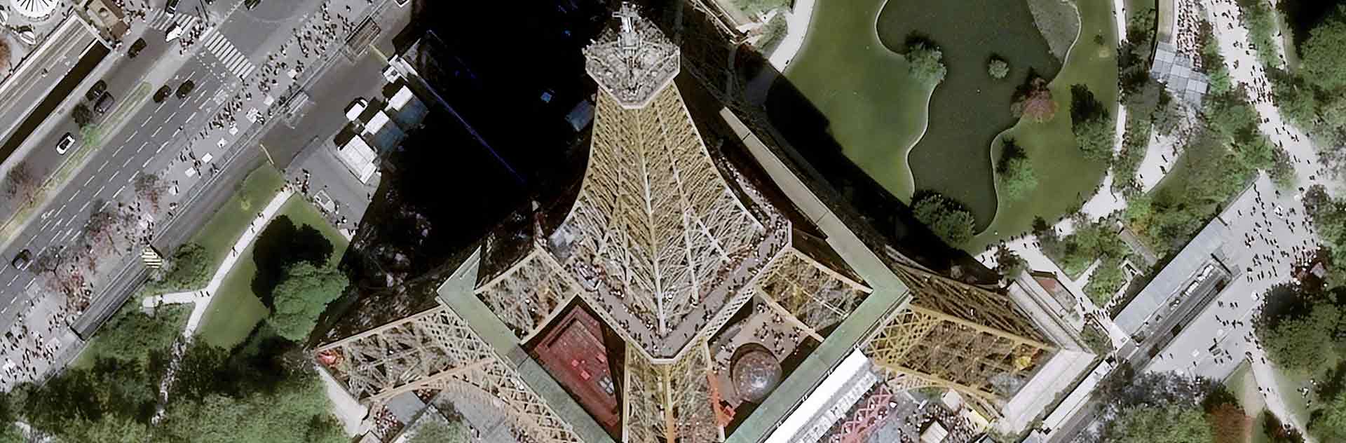 Pléiades Neo satellite image - H15 resokution - Tour Eiffel, Paris - France