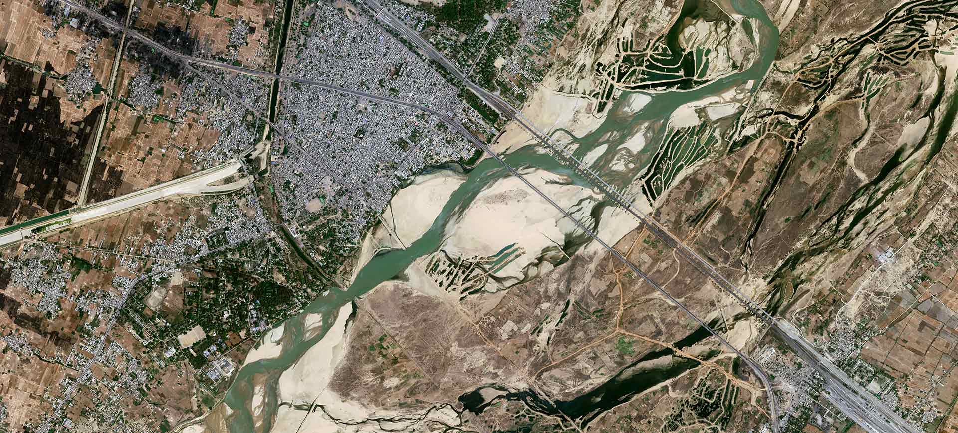 Pléiades Neo satellite image - Dehri Sand Mine 30cm resolution