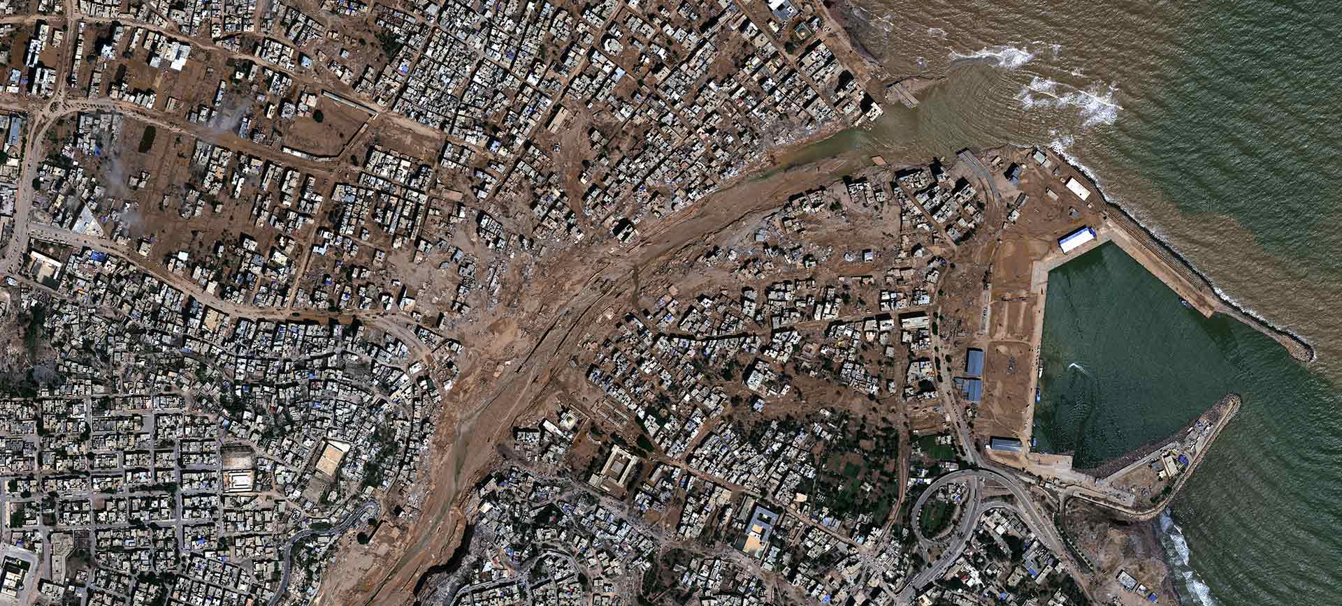 Pléiades Neo image Satellite -  Derna, Lybia after the floods - 30cm resolution